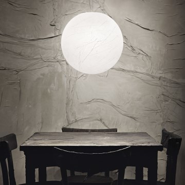 Ideal Lux - Κρεμαστό φωτιστικό οροφής CARTA 1xE27/25W/230V διάμετρος 30 cm λευκό