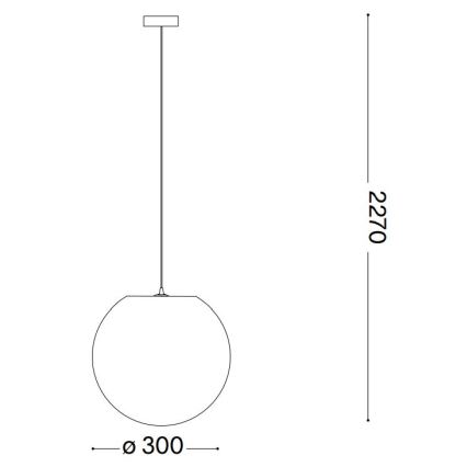 Ideal Lux - Κρεμαστό φωτιστικό οροφής CARTA 1xE27/25W/230V διάμετρος 30 cm λευκό