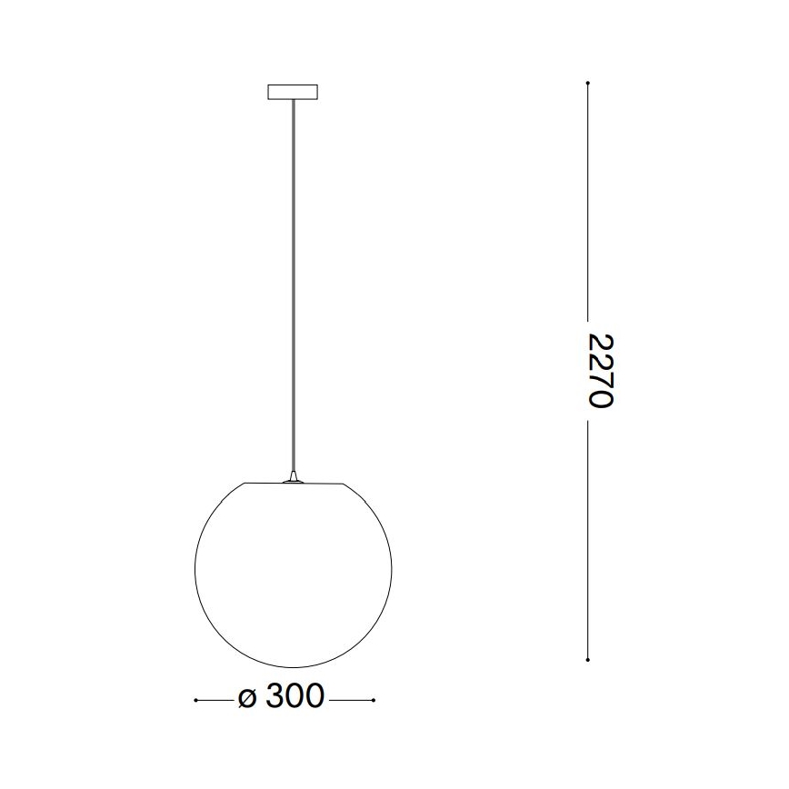 Ideal Lux - Κρεμαστό φωτιστικό οροφής CARTA 1xE27/25W/230V διάμετρος 30 cm λευκό