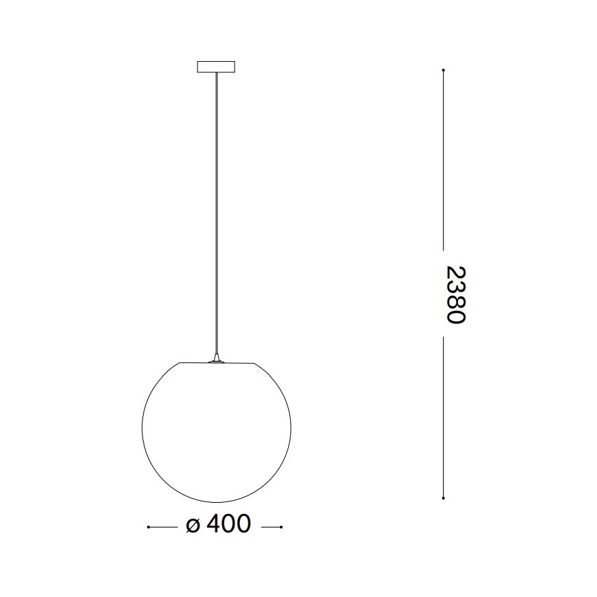 Ideal Lux - Κρεμαστό φωτιστικό οροφής CARTA 1xE27/25W/230V διάμετρος 40 cm λευκό