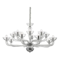 Ideal Lux - Κρεμαστό φωτιστικό οροφής CASANOVA 16xE14/40W/230V διάμετρος 120 cm διαφανές