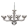 Ideal Lux - Κρεμαστό φωτιστικό οροφής CASANOVA 8xE14/40W/230V διάμετρος 88 cm γκρι