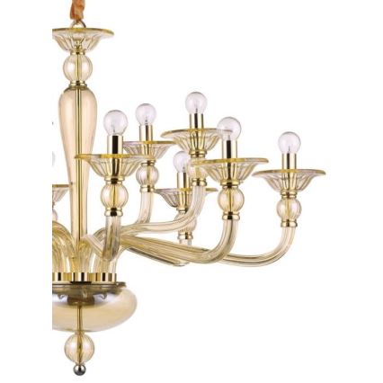 Ideal Lux - Κρεμαστό φωτιστικό οροφής DANIELI 12xE14/40W/230V διάμετρος 94 cm ορείχαλκος