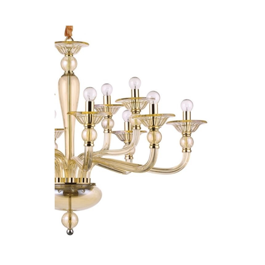 Ideal Lux - Κρεμαστό φωτιστικό οροφής DANIELI 12xE14/40W/230V διάμετρος 94 cm ορείχαλκος