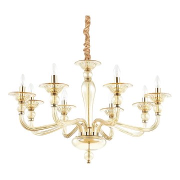 Ideal Lux - Κρεμαστό φωτιστικό οροφής DANIELI 8xE14/40W/230V διάμετρος 85 cm ορείχαλκος