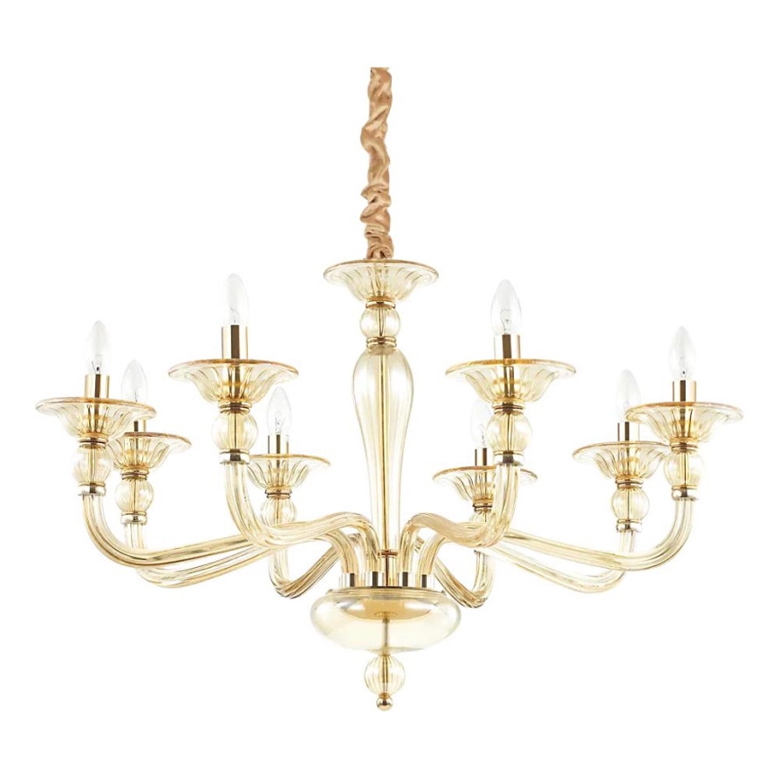 Ideal Lux - Κρεμαστό φωτιστικό οροφής DANIELI 8xE14/40W/230V διάμετρος 85 cm ορείχαλκος