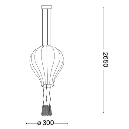 Ideal Lux - Κρεμαστό φωτιστικό οροφής DREAM BIG 1xE27/42W/230V διάμετρος 30 cm