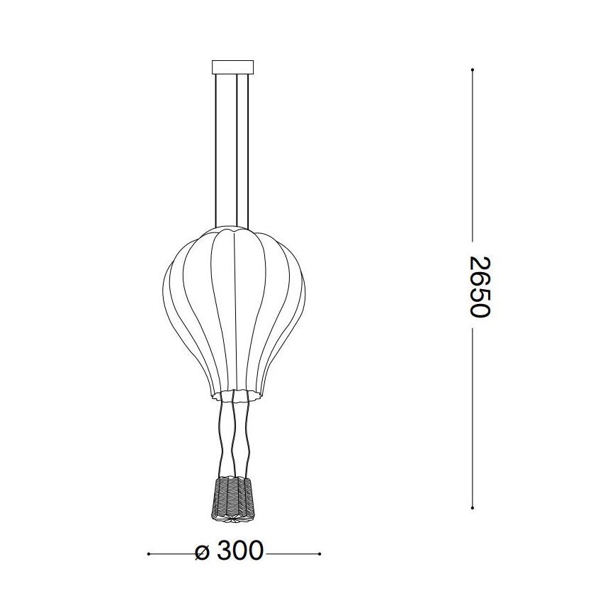 Ideal Lux - Κρεμαστό φωτιστικό οροφής DREAM BIG 1xE27/42W/230V διάμετρος 30 cm