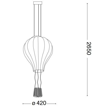 Ideal Lux - Κρεμαστό φωτιστικό οροφής DREAM BIG 1xE27/42W/230V διάμετρος 42 cm