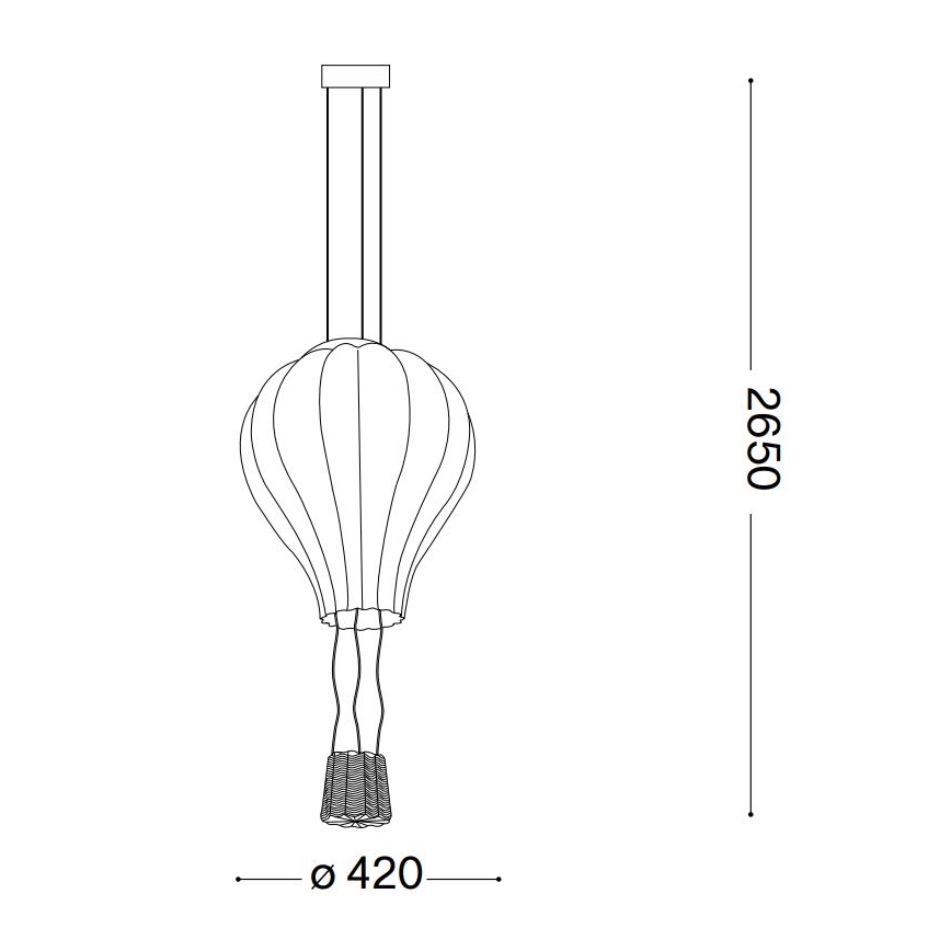 Ideal Lux - Κρεμαστό φωτιστικό οροφής DREAM BIG 1xE27/42W/230V διάμετρος 42 cm