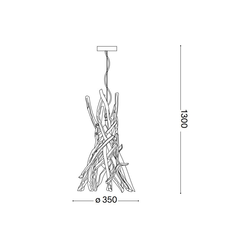 Ideal Lux - Κρεμαστό φωτιστικό οροφής DRIFTWOOD 1xE27/60W/230V guava