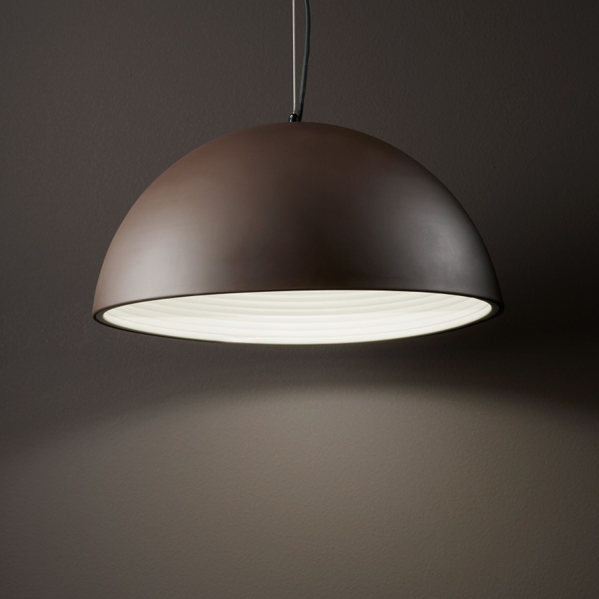 Ideal Lux - Κρεμαστό φωτιστικό οροφής FOLK 1xE27/60W/230V διάμετρος 40 cm καφέ