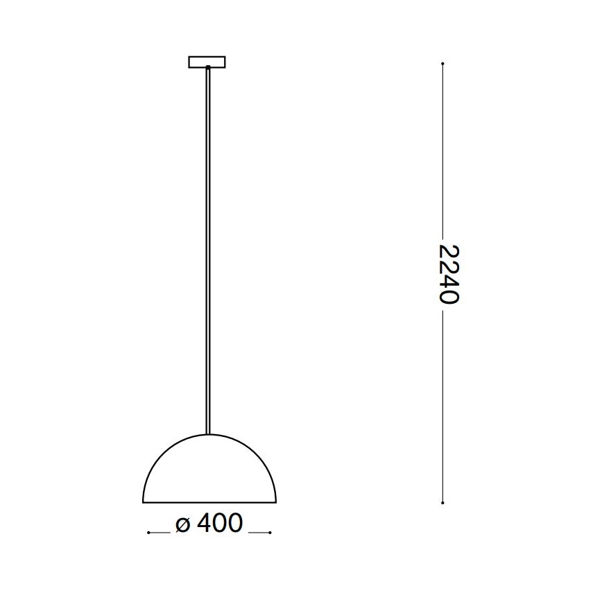 Ideal Lux - Κρεμαστό φωτιστικό οροφής FOLK 1xE27/60W/230V διάμετρος 40 cm καφέ