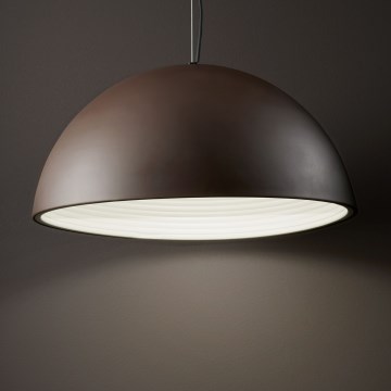 Ideal Lux - Κρεμαστό φωτιστικό οροφής FOLK 1xE27/60W/230V διάμετρος 50 cm καφέ