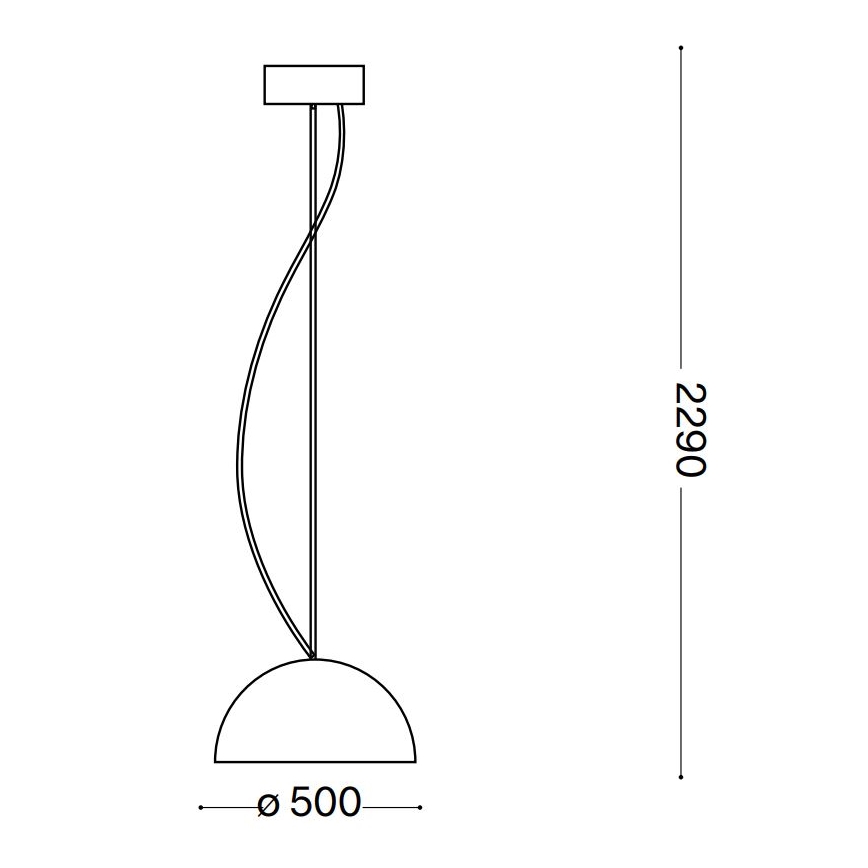 Ideal Lux - Κρεμαστό φωτιστικό οροφής FOLK 1xE27/60W/230V διάμετρος 50 cm καφέ