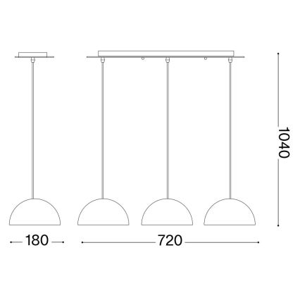 Ideal Lux - Κρεμαστό φωτιστικό οροφής FOLK 3xE27/60W/230V καφέ