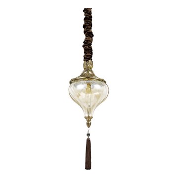 Ideal Lux - Κρεμαστό φωτιστικό οροφής HAREM 1xE27/42W/230V διάμετρος 16,5 cm ορείχαλκος