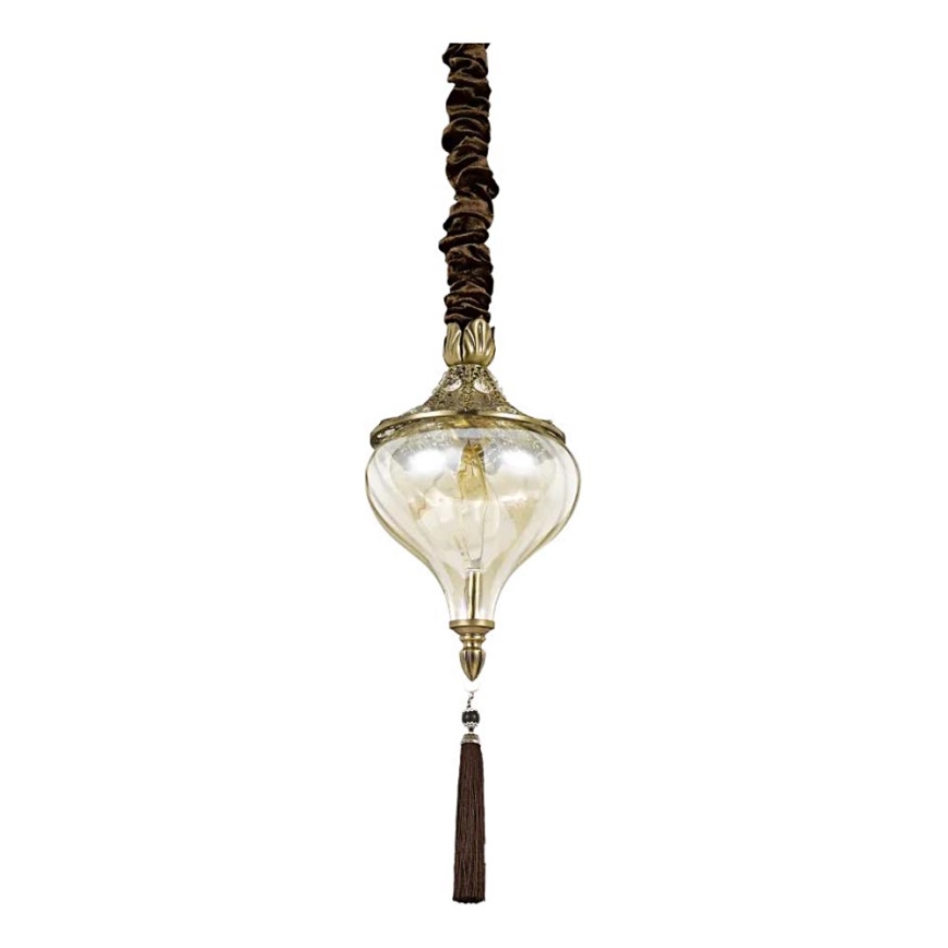 Ideal Lux - Κρεμαστό φωτιστικό οροφής HAREM 1xE27/42W/230V διάμετρος 16,5 cm ορείχαλκος