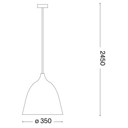 Ideal Lux - Κρεμαστό φωτιστικό οροφής HAUNT 1xE27/60W/230V διάμετρος 35 cm μπεζ