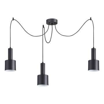 Ideal Lux - Κρεμαστό φωτιστικό οροφής HOLLY 3xE27/60W/230V spider μαύρο
