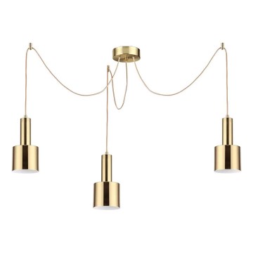 Ideal Lux - Κρεμαστό φωτιστικό οροφής HOLLY 3xE27/60W/230V spider ορείχαλκος