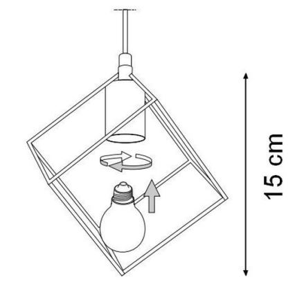 Ideal Lux - Κρεμαστό φωτιστικό οροφής ICE 5xE27/60W/230V διάμετρος 50 cm λευκό