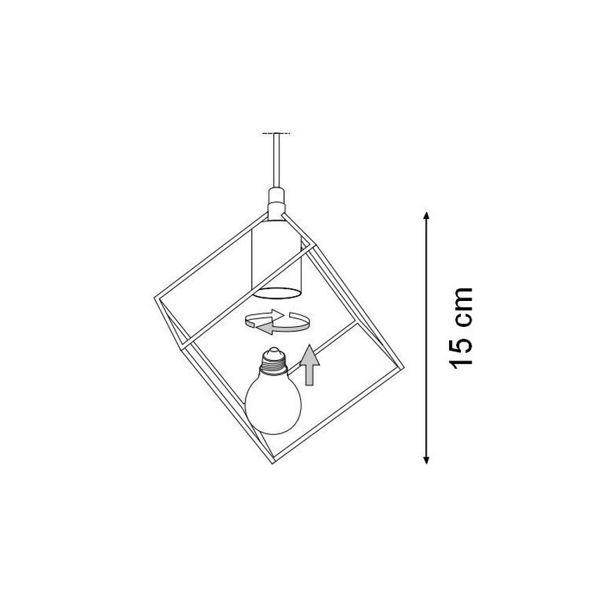 Ideal Lux - Κρεμαστό φωτιστικό οροφής ICE 5xE27/60W/230V διάμετρος 50 cm λευκό