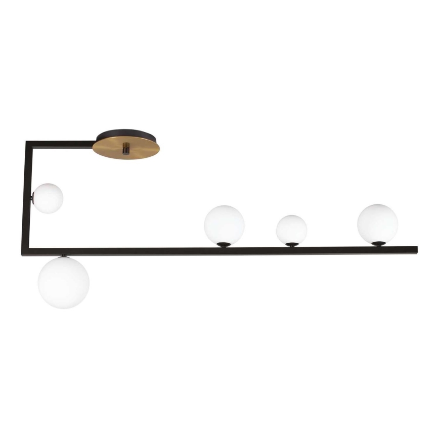 Ideal Lux - Κρεμαστό φωτιστικό οροφής LED BIRDS 5xG9/3W/230V μαύρο/χρυσό