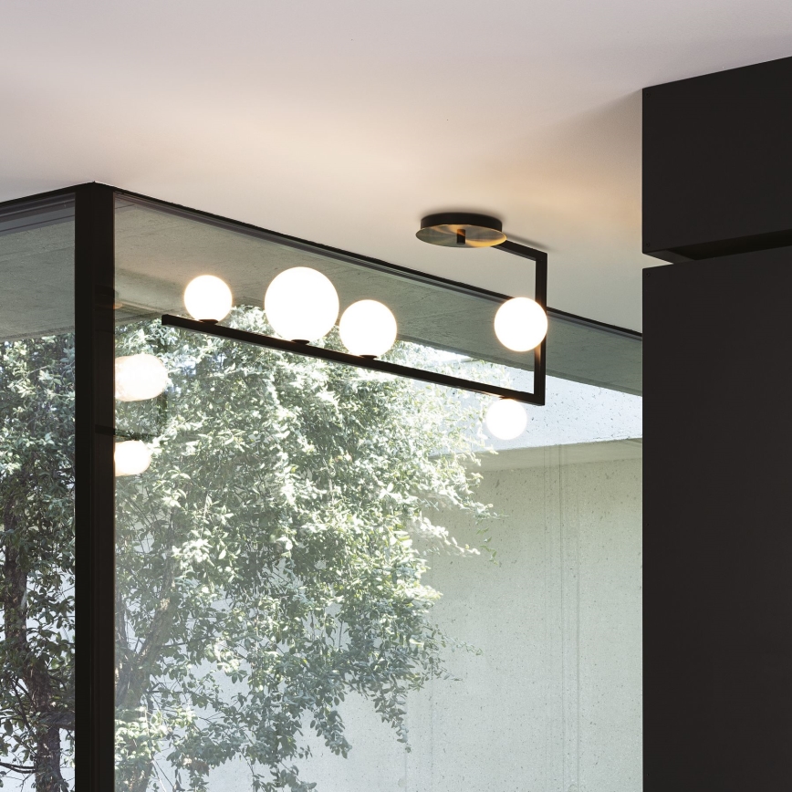 Ideal Lux - Κρεμαστό φωτιστικό οροφής LED BIRDS 5xG9/3W/230V μαύρο/χρυσό