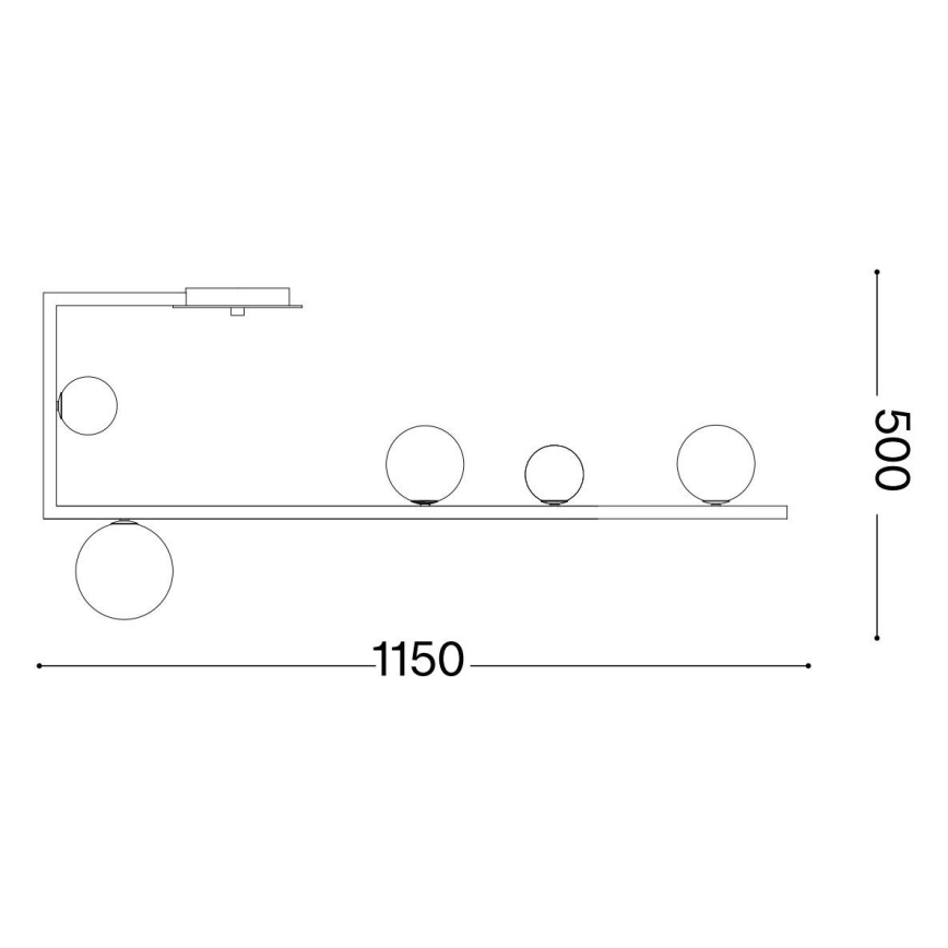 Ideal Lux - Κρεμαστό φωτιστικό οροφής LED BIRDS 5xG9/3W/230V μαύρο/χρυσό