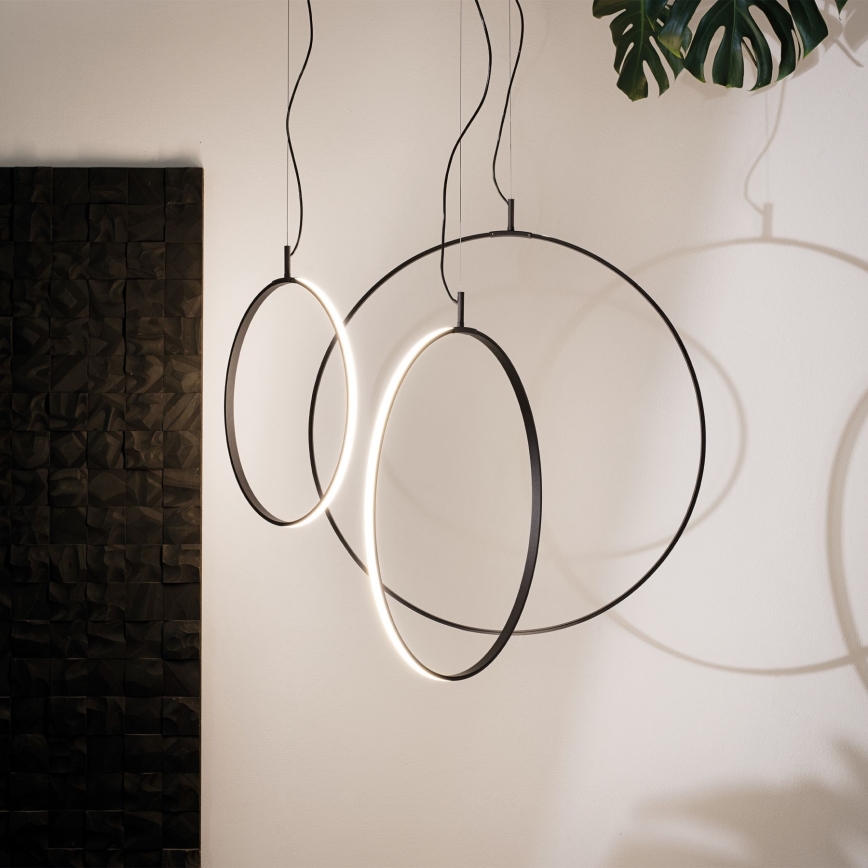 Ideal Lux -  Κρεμαστό φωτιστικό οροφής LED CIRCUS LED/29W/230V διάμετρος 44 cm CRI 90 μαύρο