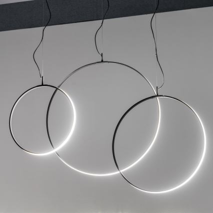 Ideal Lux -  Κρεμαστό φωτιστικό οροφής LED CIRCUS LED/29W/230V διάμετρος 44 cm CRI 90 μαύρο
