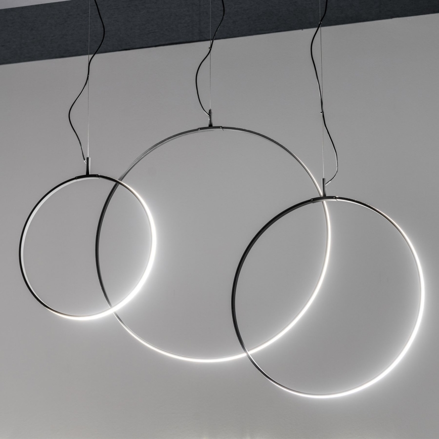 Ideal Lux -  Κρεμαστό φωτιστικό οροφής LED CIRCUS LED/29W/230V διάμετρος 44 cm CRI 90 μαύρο