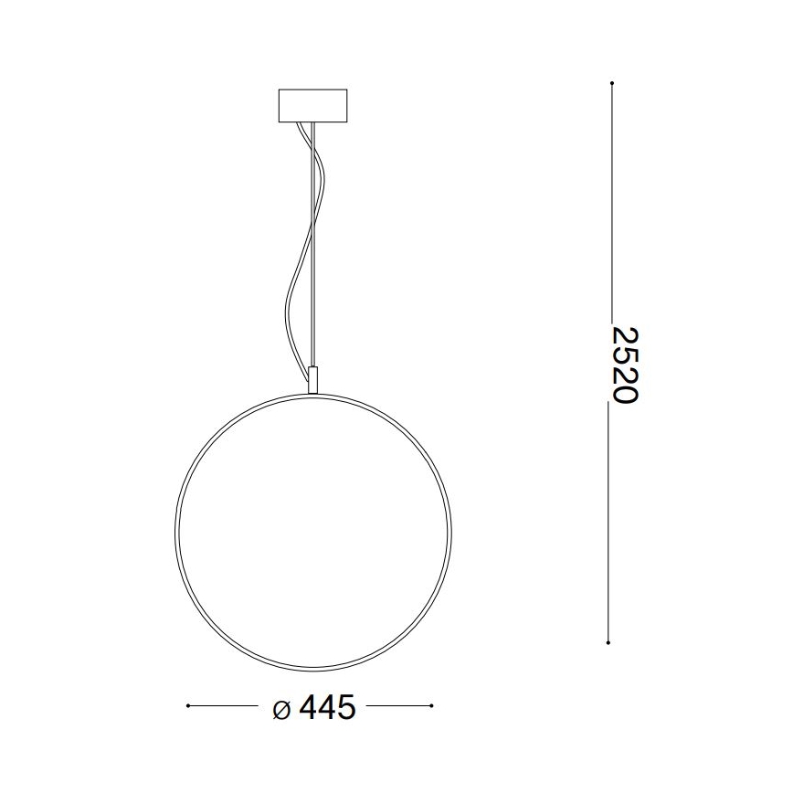 Ideal Lux -  Κρεμαστό φωτιστικό οροφής LED CIRCUS LED/29W/230V διάμετρος 44 cm CRI 90 μαύρο