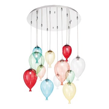 Ideal Lux -  Κρεμαστό φωτιστικό οροφής LED CLOWN 12xG9/3W/230V διάμετρος 60 cm πολύχρωμα