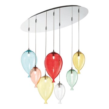 Ideal Lux -  Κρεμαστό φωτιστικό οροφής LED CLOWN 7xG9/3W/230V 80 cm πολύχρωμα