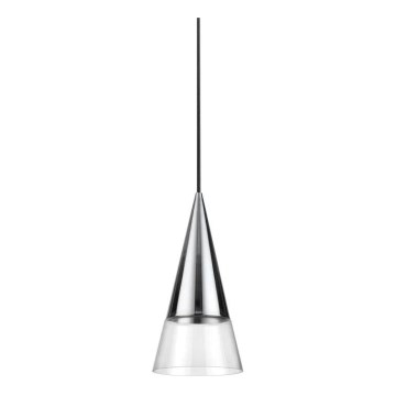 Ideal Lux -  Κρεμαστό φωτιστικό οροφής LED CONO 1xGU10/7W/230V διάμετρος 15 cm CRI 90 γυαλιστερό χρώμιο