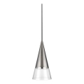 Ideal Lux -  Κρεμαστό φωτιστικό οροφής LED CONO 1xGU10/7W/230V διάμετρος 15 cm CRI 90 ματ χρώμιο