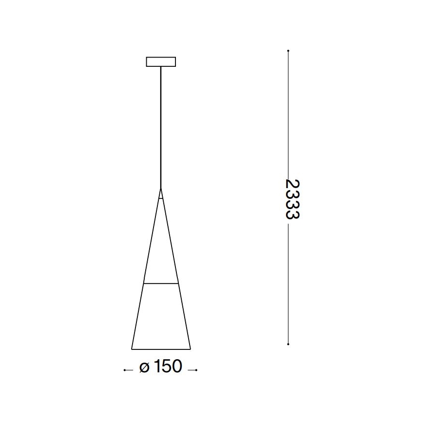 Ideal Lux -  Κρεμαστό φωτιστικό οροφής LED CONO 1xGU10/7W/230V διάμετρος 15 cm CRI 90 ορείχαλκος