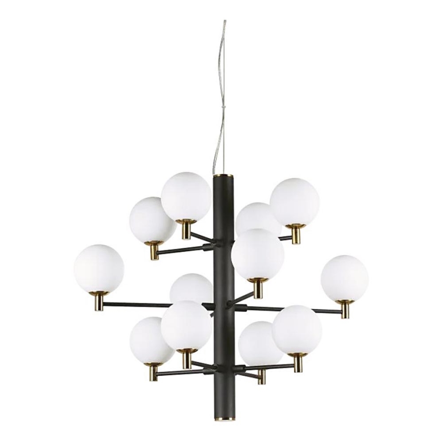 Ideal Lux -  Κρεμαστό φωτιστικό οροφής LED COPERNICO 12xG9/3W/230V διάμετρος 71 cm μαύρο
