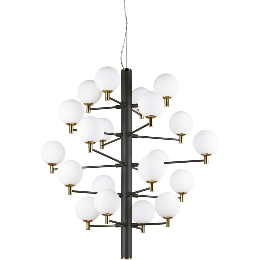 Ideal Lux -  Κρεμαστό φωτιστικό οροφής LED COPERNICO 20xG9/3W/230V διάμετρος 86 cm μαύρο