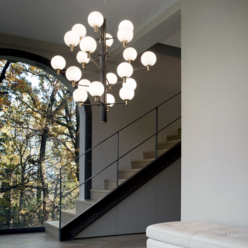 Ideal Lux -  Κρεμαστό φωτιστικό οροφής LED COPERNICO 20xG9/3W/230V διάμετρος 86 cm μαύρο