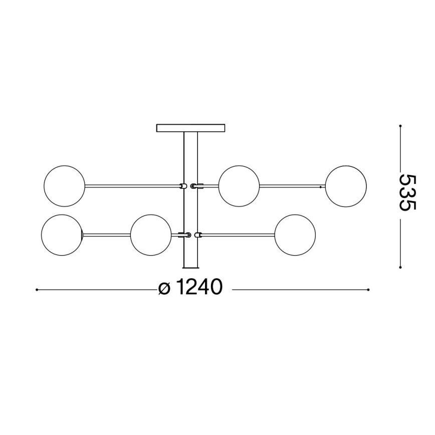 Ideal Lux - Κρεμαστό φωτιστικό οροφής LED COSMOPOLITAN 10xG9/3W/230V διάμετρος 124 cm μαύρο