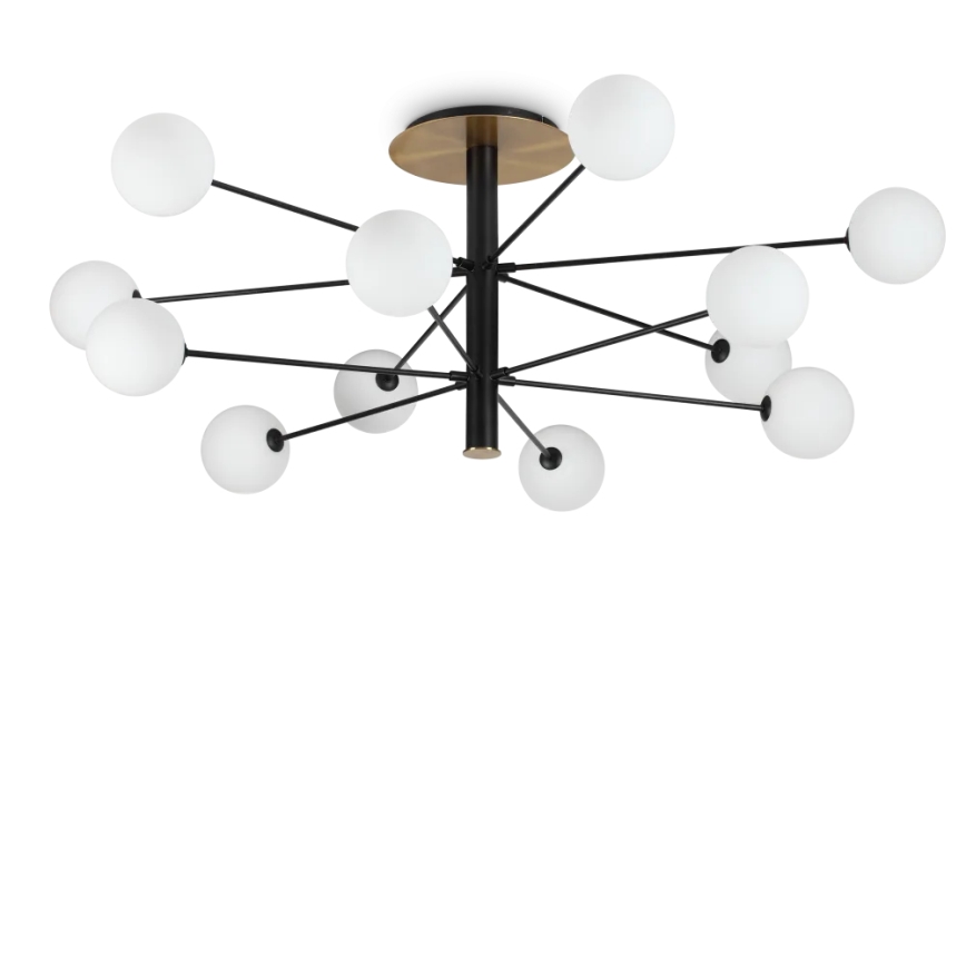 Ideal Lux - Κρεμαστό φωτιστικό οροφής LED COSMOPOLITAN 12xG9/3W/230V διάμετρος 145 cm μαύρο