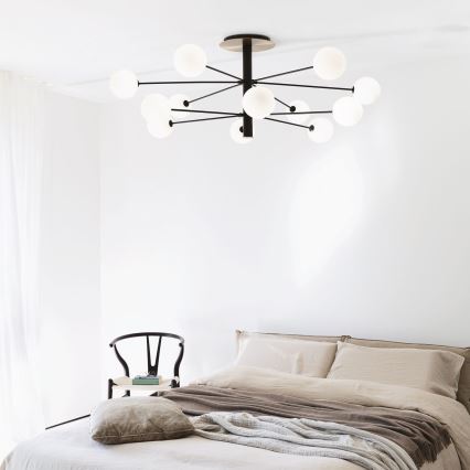 Ideal Lux - Κρεμαστό φωτιστικό οροφής LED COSMOPOLITAN 12xG9/3W/230V διάμετρος 145 cm μαύρο