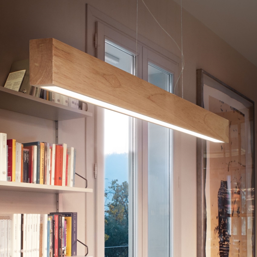 Ideal Lux -  Κρεμαστό φωτιστικό οροφής LED CRAFT LED/32W/230V CRI 90 οξιά