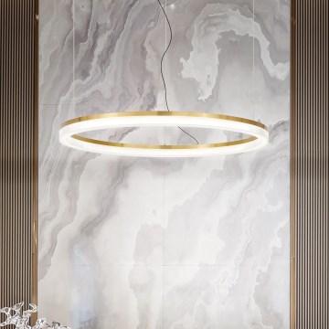 Ideal Lux -  Κρεμαστό φωτιστικό οροφής LED CROWN LED/30W/230V 3000K διάμετρος 60 cm CRI 90 ορείχαλκος