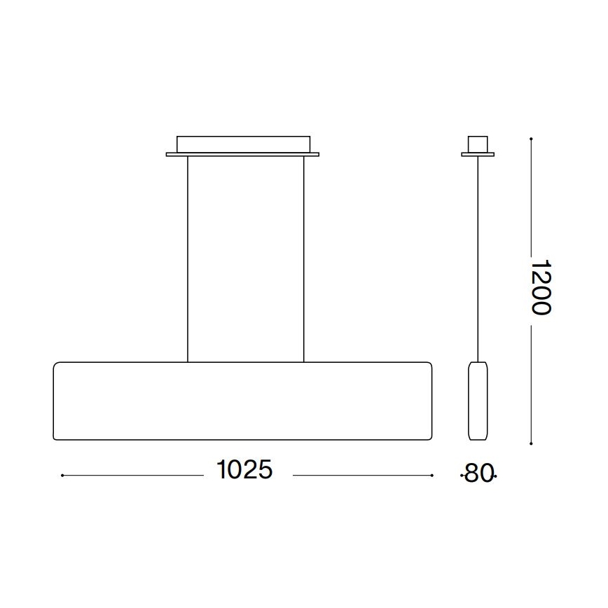 Ideal Lux -  Κρεμαστό φωτιστικό οροφής LED DESK LED/32W/230V 102,5 cm CRI 90 λευκό