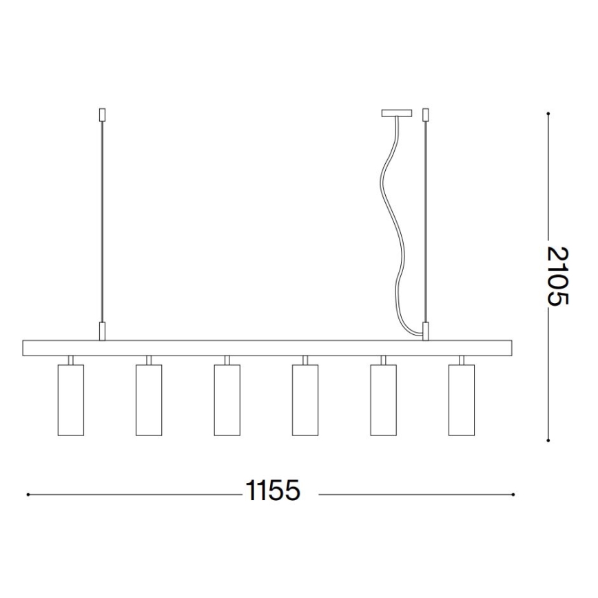 Ideal Lux -  Κρεμαστό φωτιστικό οροφής LED DYNAMITE 6xGU10/7W/230V CRI 90 λευκό