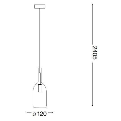 Ideal Lux -  Κρεμαστό φωτιστικό οροφής LED EMPIRE 1xG9/3W/230V